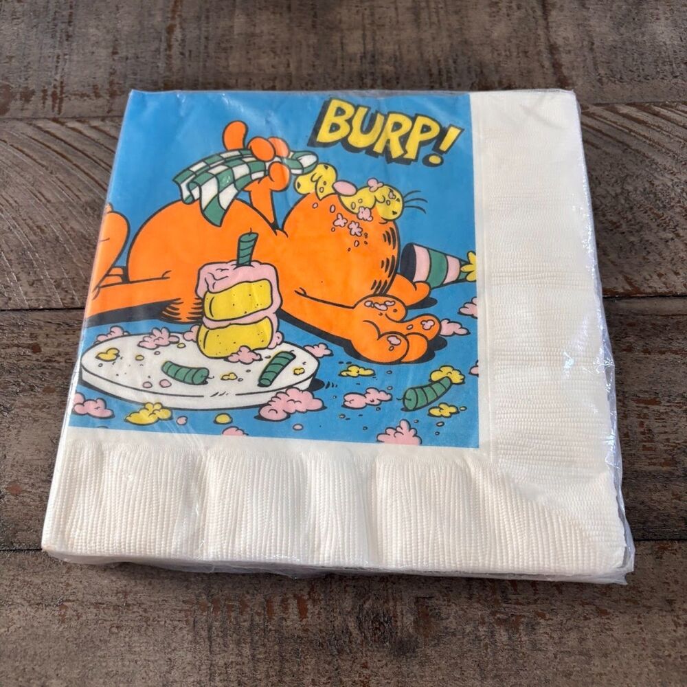 Sealed Garfield & Odie Vintage 1978 Ambassador Luncheon Napkins by Hallmark